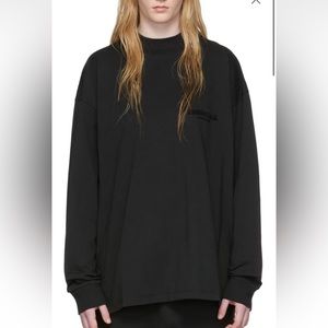 Black Cotton Long Sleeve T-Shirt
